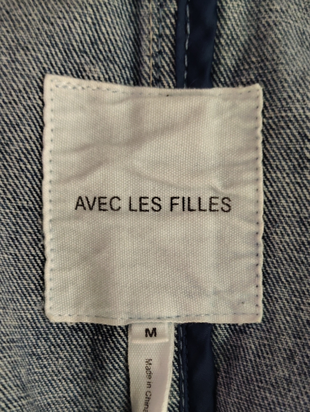 Anthropologie Avec Les Filles Denim Trench Coat Belted Double Breasted. Size M - Picture 16 of 16